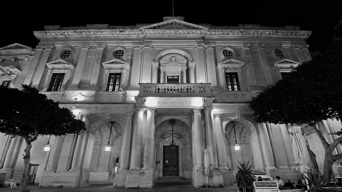 Das historische Gebude der Nationalbibliothek Malta (Bibljoteka Nazzjonali ta’ Malta) ist in Valletta zu finden. (Oktober 2017)