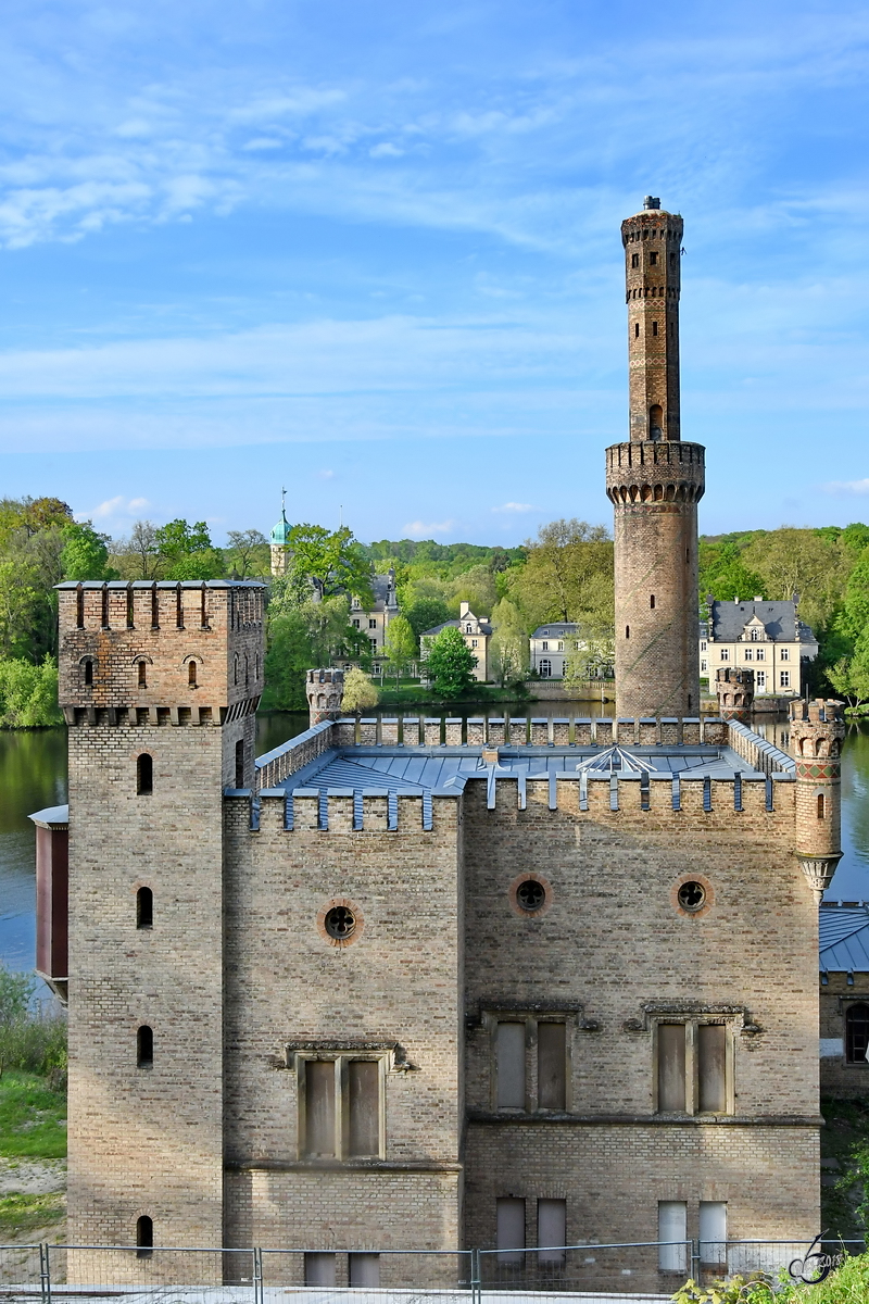 Das in den Jahren 1843–1845 entstandene Dampfmaschinenhaus im Park Babelsberg. (Berlin, April 2018)