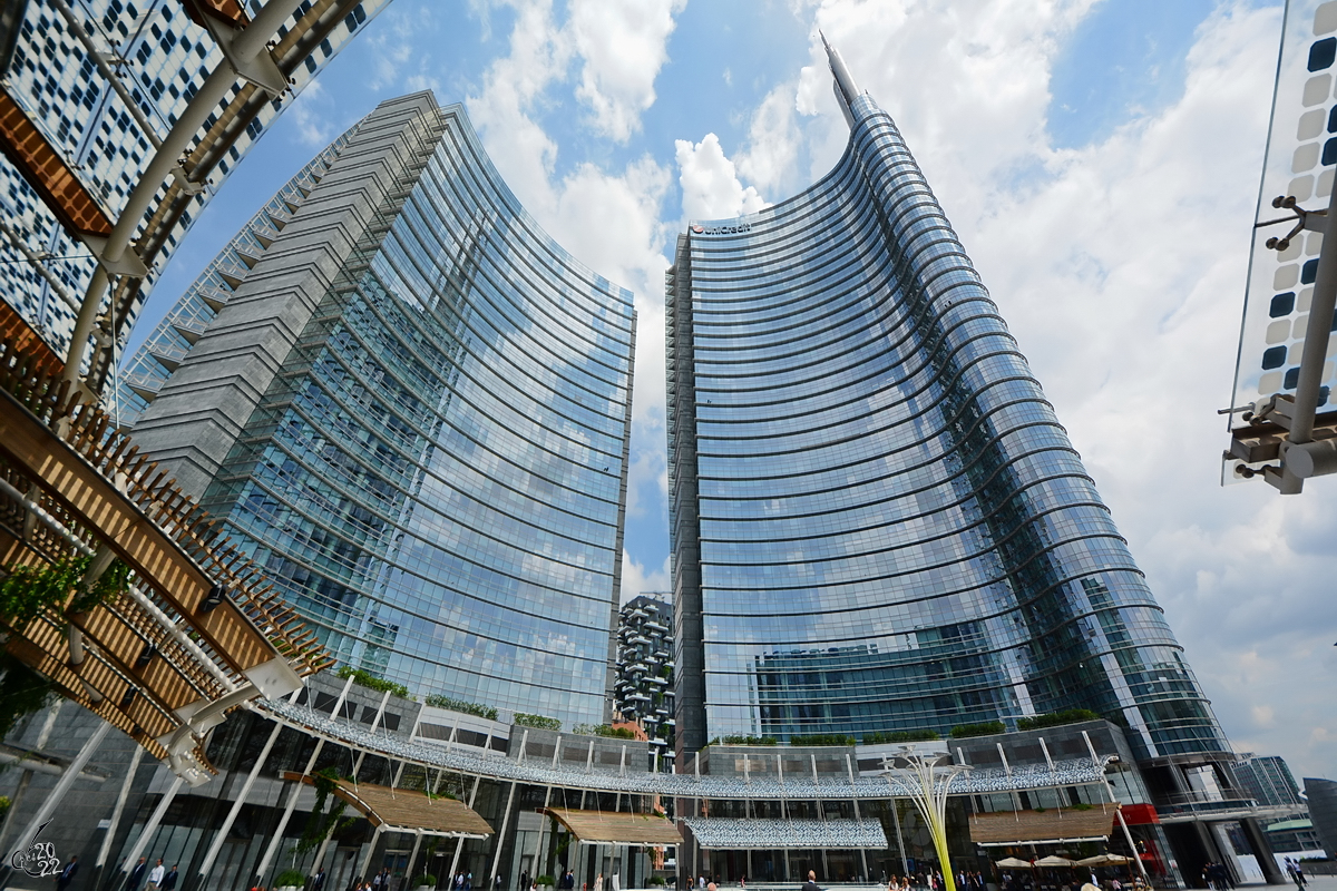 Das moderne Mailand mit dem 231 Meter hohen Torre Unicredit. (Juni 2014)