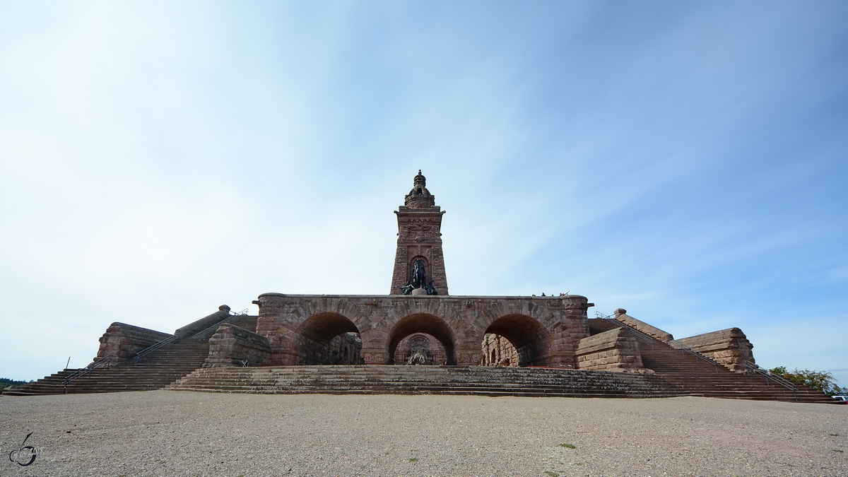 Das monumentale Kyffhuserdenkmal wurde am 18. Juni 1896 eingeweiht. (Bad Frankenhausen, September 2018) 