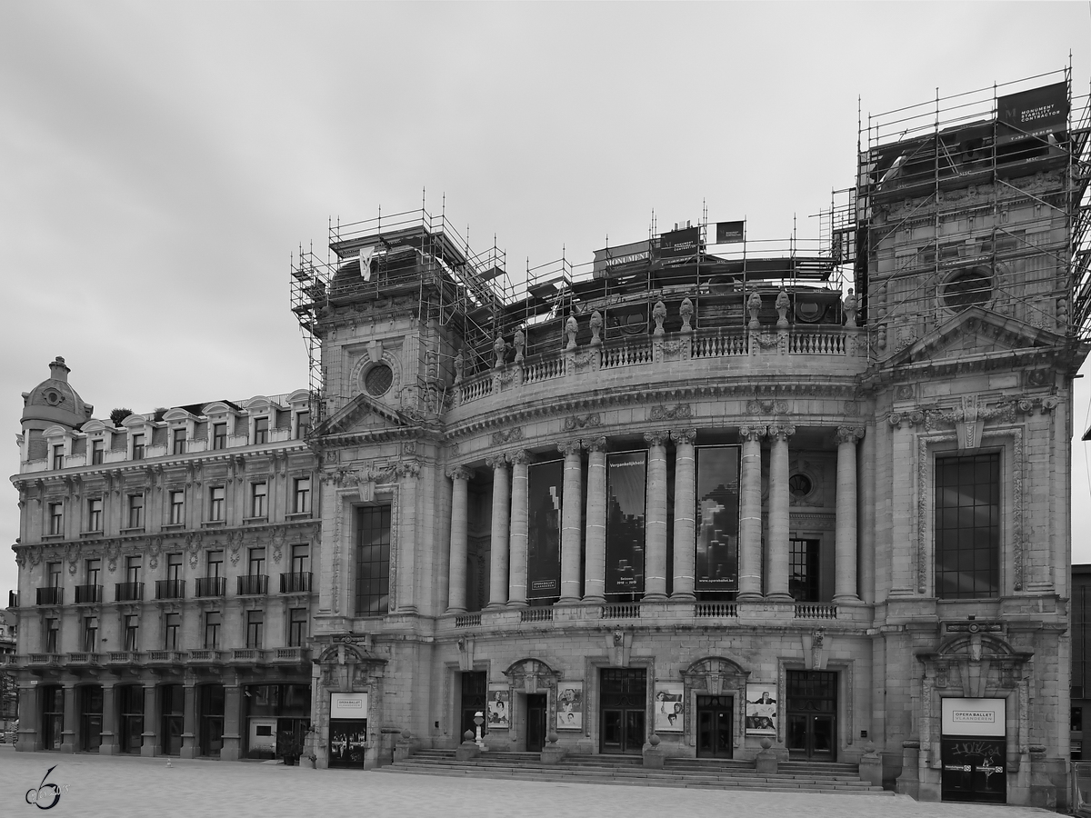Das  neobarocke Gebude der Flmischen Oper in Antwerpen. (Juli 2018)