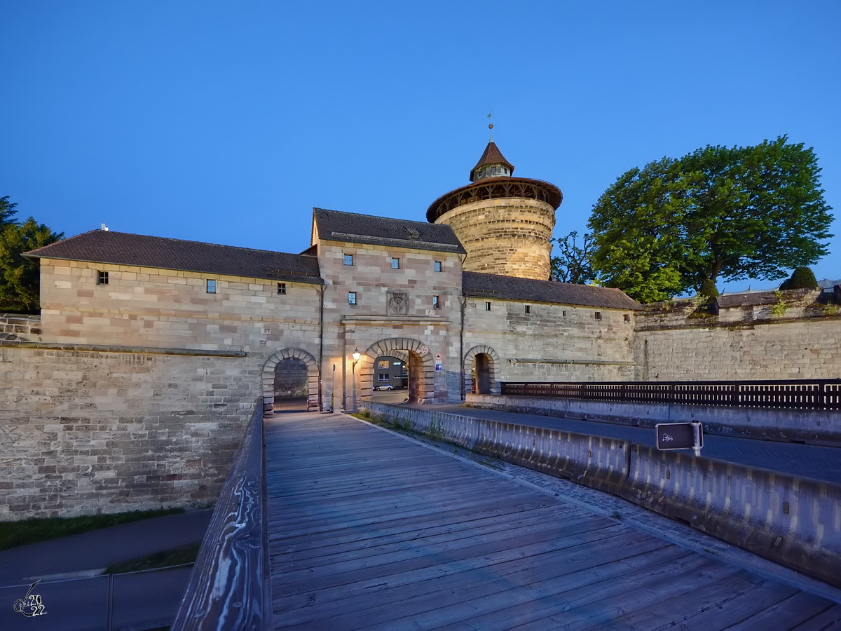 Das Neutor befindet sich im Nordwesten der Nrnberger Stadtmauer. (Juni 2019)