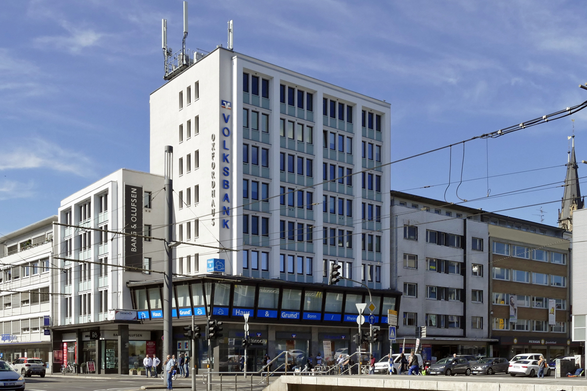 Das Oxfordhaus (u.a. mit Volksbank) im Zentrum von Bonn - 14.09.2019