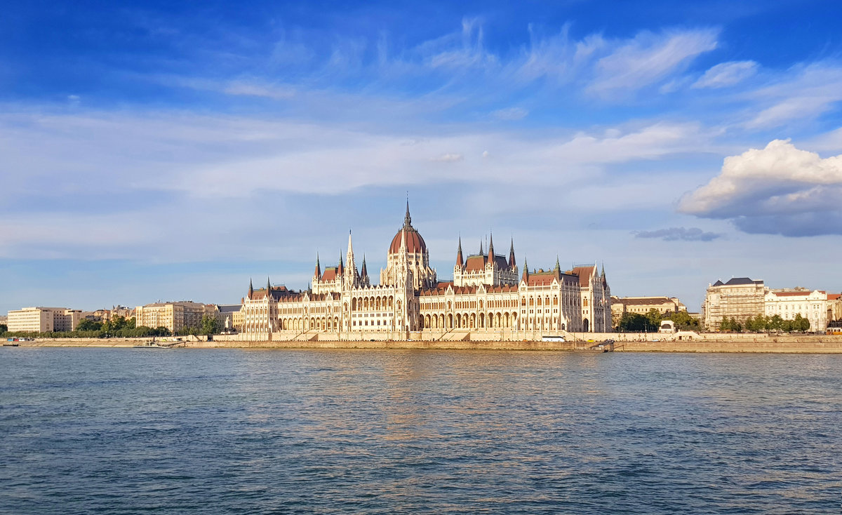 Das Parlament von Ungarn Hauptstadt Budapest am 17.08.2019.