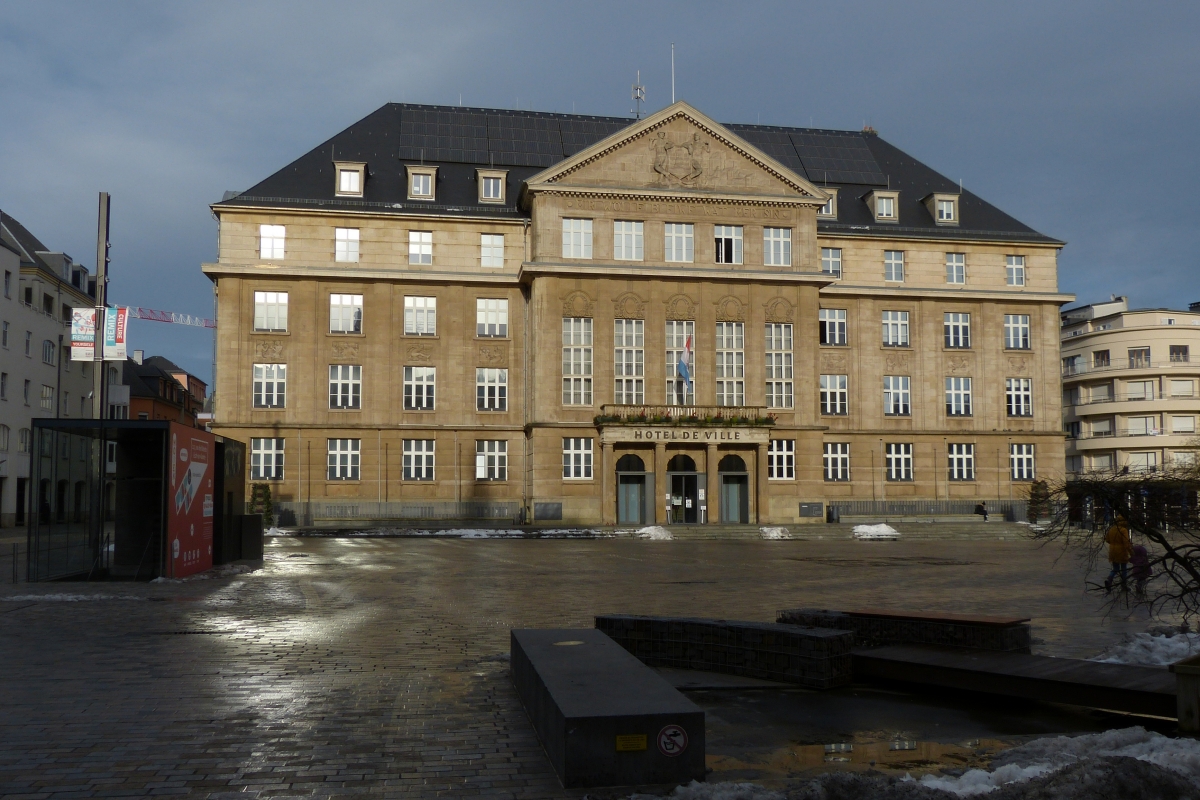 Das Rathaus von Esch an der Alzette, aufgenommen am 20.01.2021 