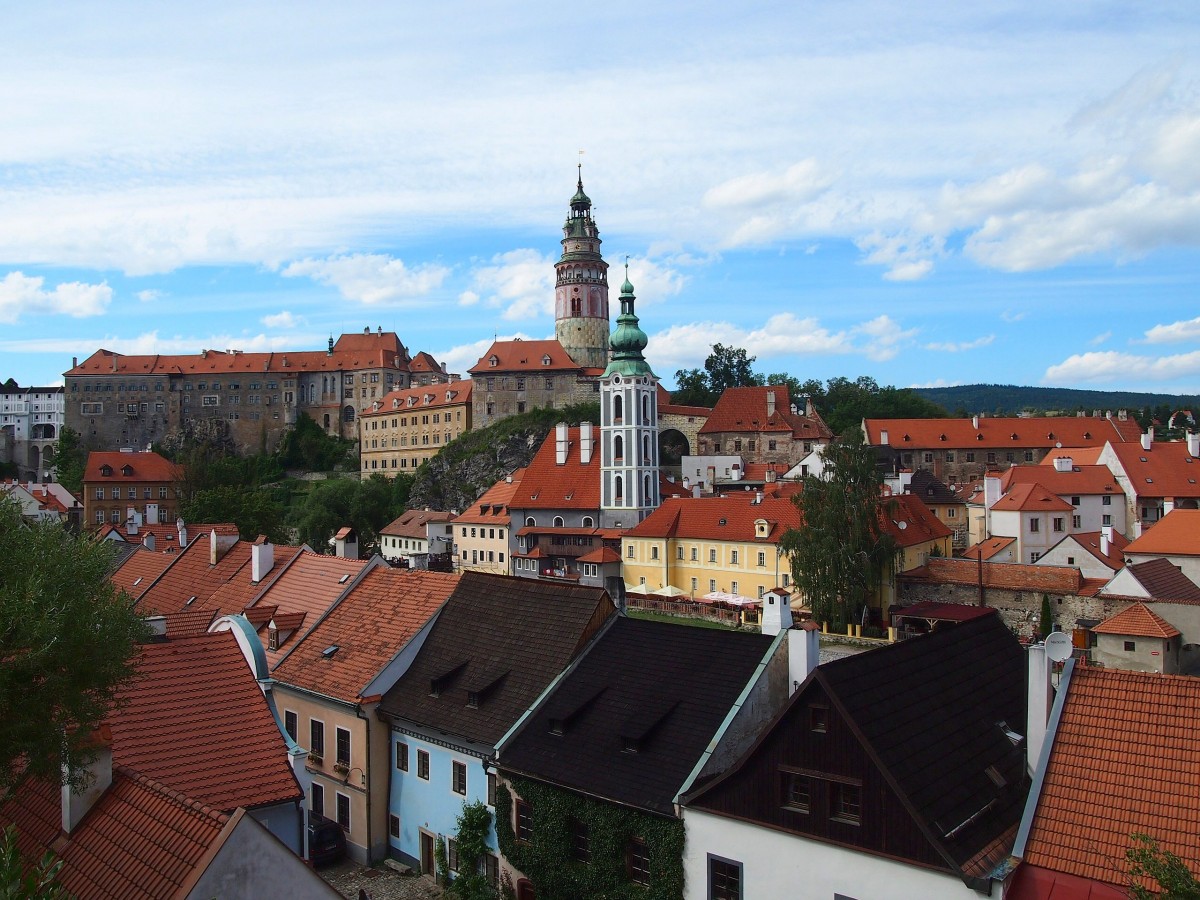 Das Schloss von Česk Krumlov am 13.8.2013