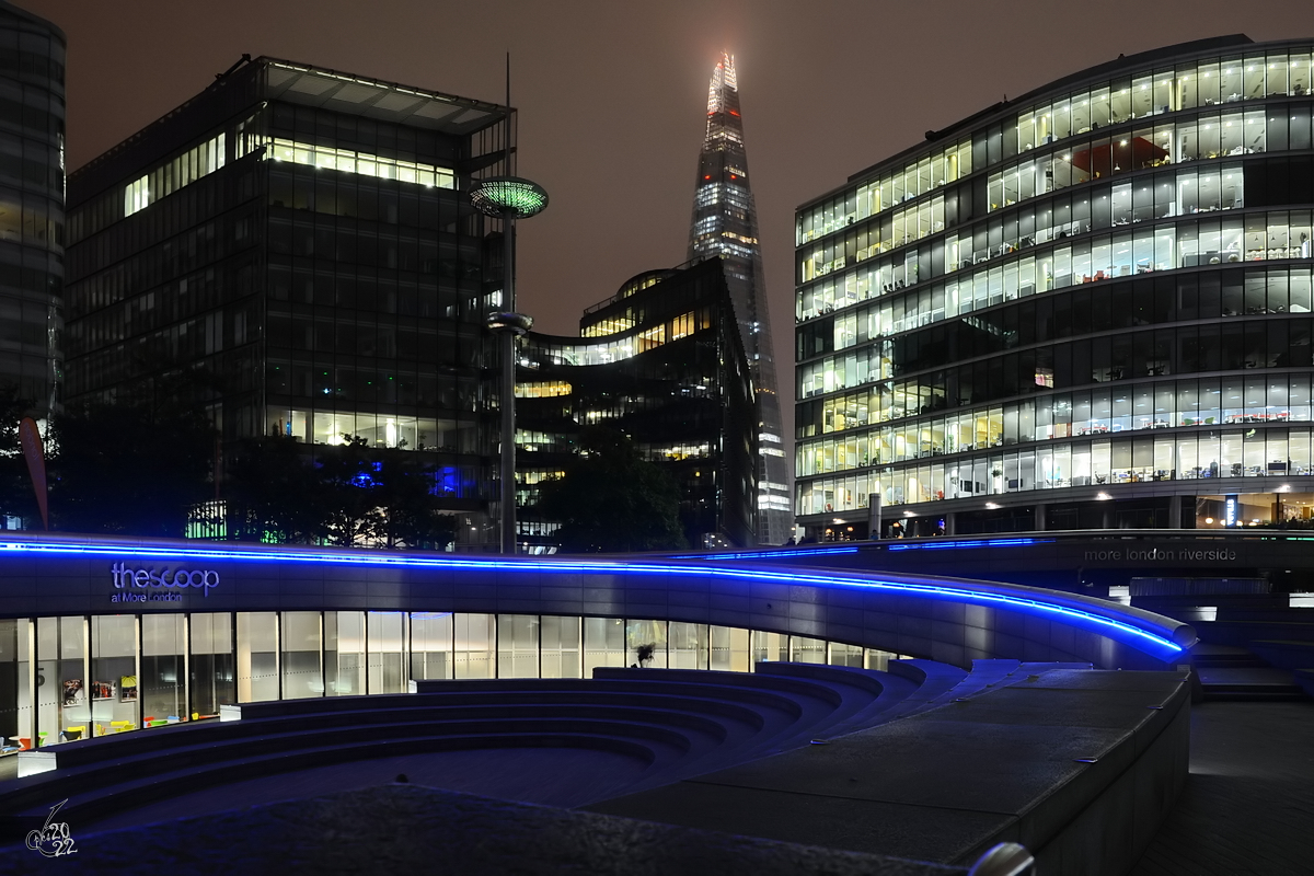 Das Scoop ist ein Amphitheater an der Sdseite der Themse. (London, September 2013)