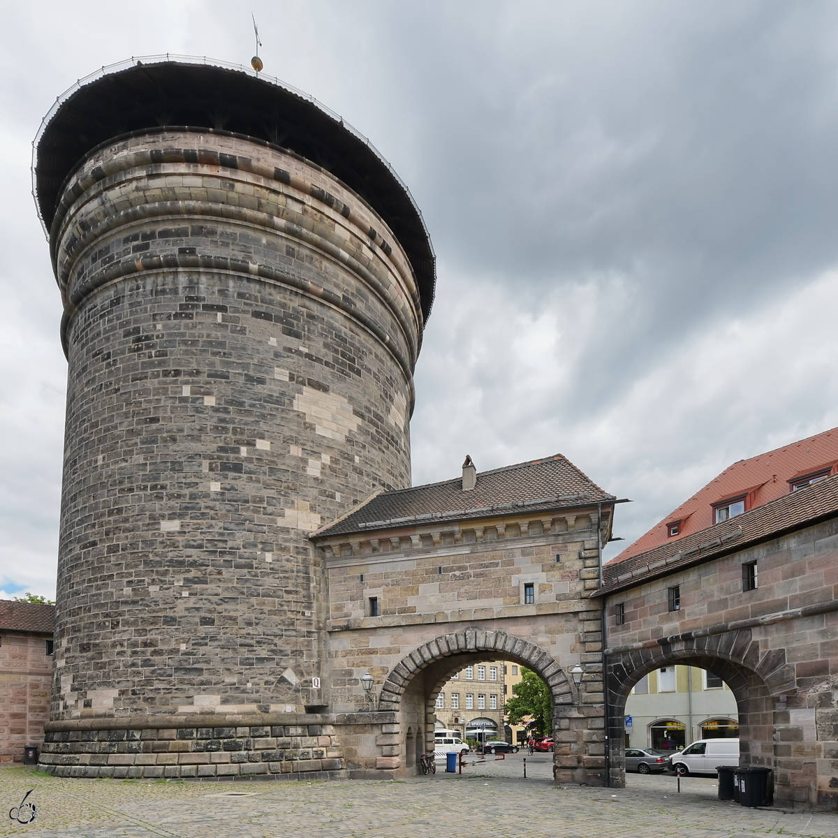 Das Spittlertor ist ein altes Tor im Sdwesten der Nrnberger Stadtmauer. (Mai 2017)