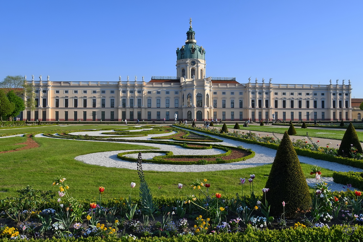 Das um 1700 entstandene Schloss Charlottenburg Ende April 2018 in Berlin.