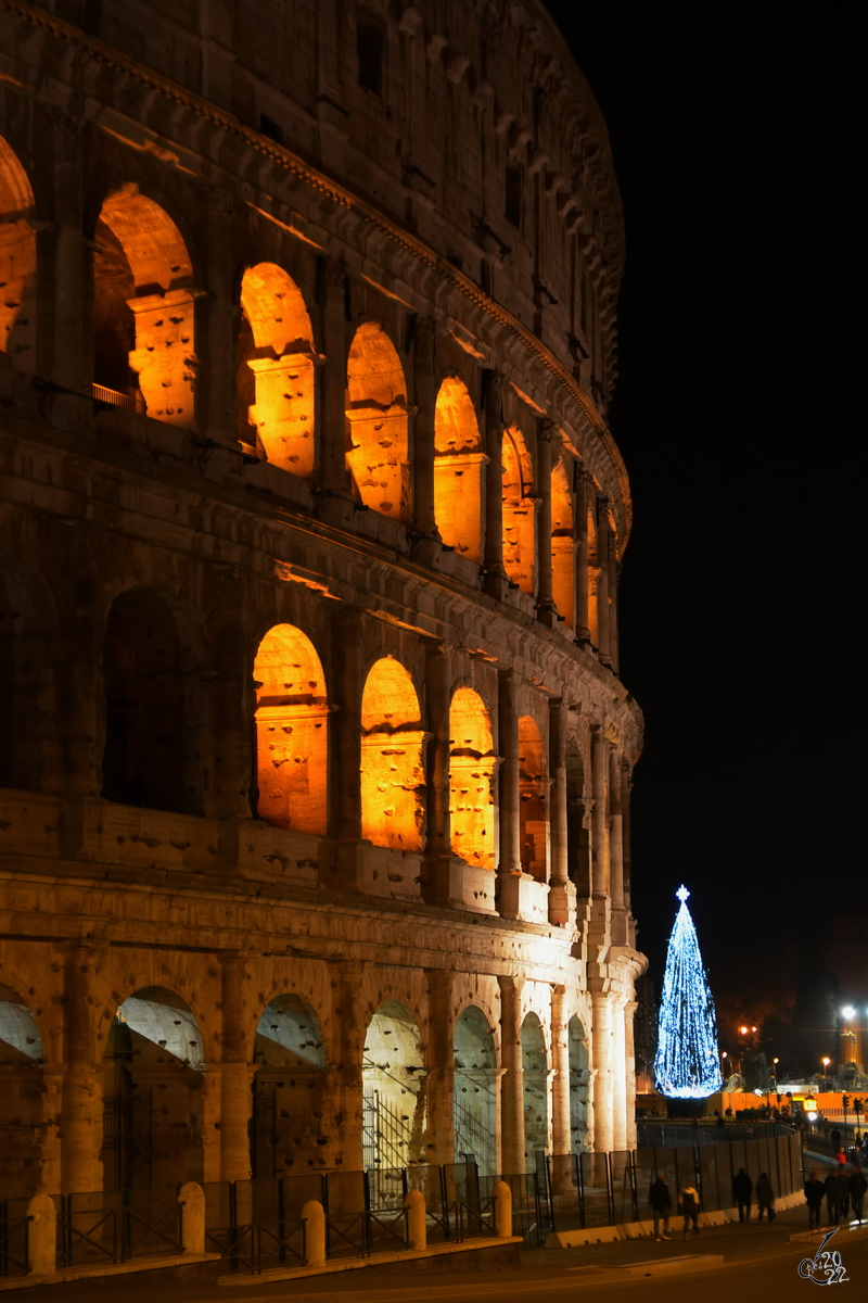 Das zwischen 72 und 80 nach Christus errichtete Kolosseum ist das grte je gebaute Amphitheater der Welt. (Rom, Dezember 2015)