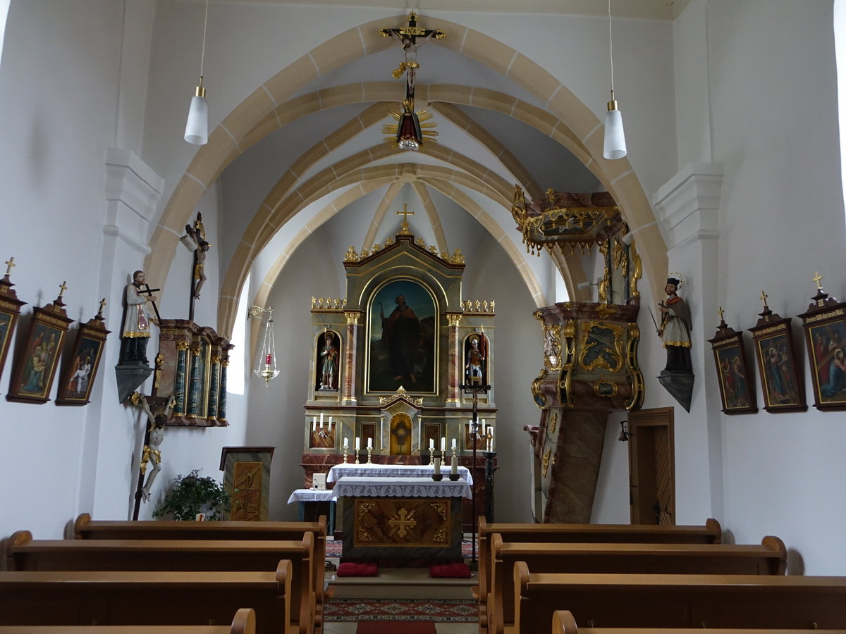 Dautersdorf, Innenraum der kath. Pfarrkirche St. gidius (03.06.2017)