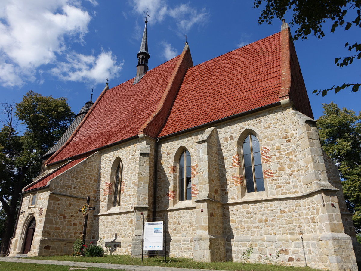 Debno, Pfarrkirche St. Margareta, erbaut von 1470 bis 1504 (03.09.2020)