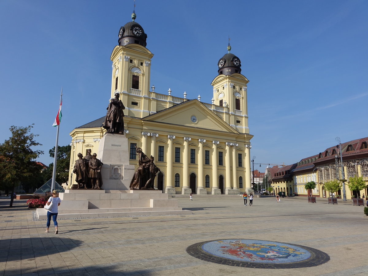 Debrecen, Groe Kirche, erbaut von 1805 bis 1827 durch Michaly Pechy (05.09.2018)