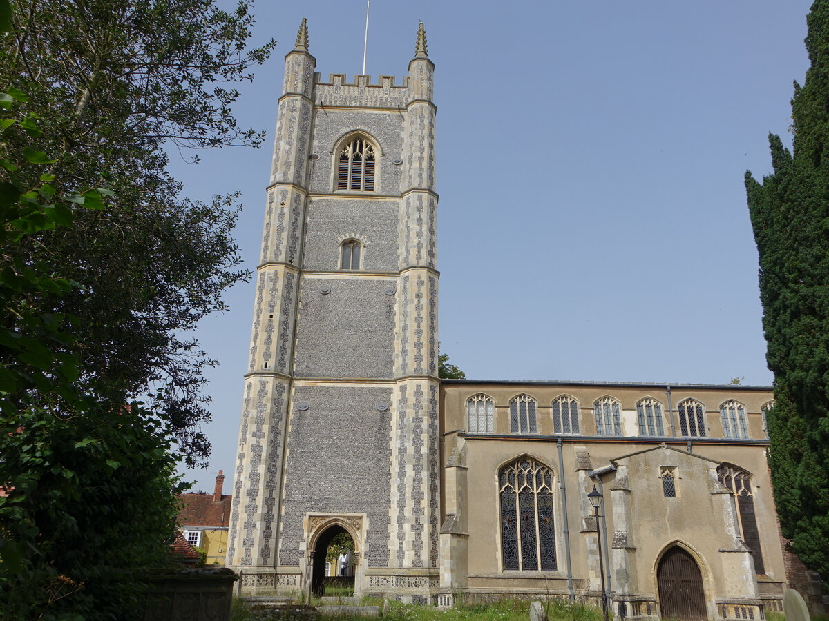 Dedham, Pfarrkirche St. Mary, erbaut bis 1230 (06.09.2023)