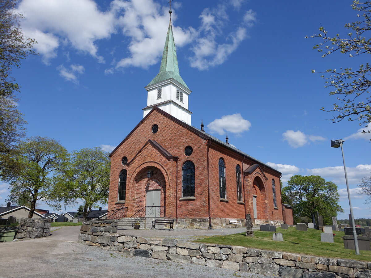 Degernes, evangelische Kirche, erbaut 1863 durch den Architekten Christian Heinrich Grosch (20.05.2023)