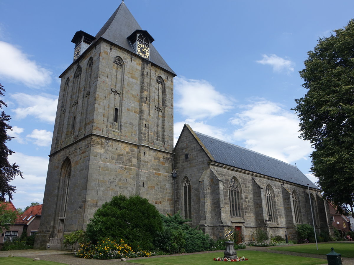 Delden, alte St. Blasien Kirche, gotische Hallenkirche, erbaut im 12. Jahrhundert (22.07.2017)