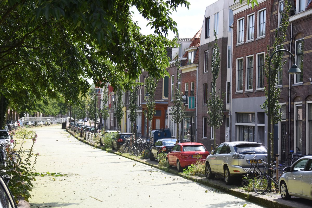 DELFT, 06.08.2017, Blick auf die Oosteinde Gracht