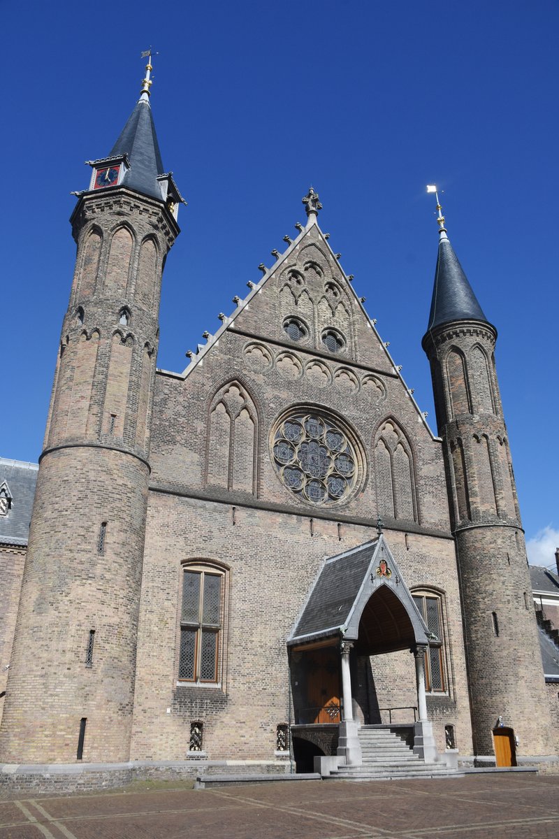 DEN HAAG, 04.08.2017, Eingang zum Rittersaal im Binnenhof, einem mittelalterlichen Gebudekomplex mit Sitz der niederlndischen Regierung