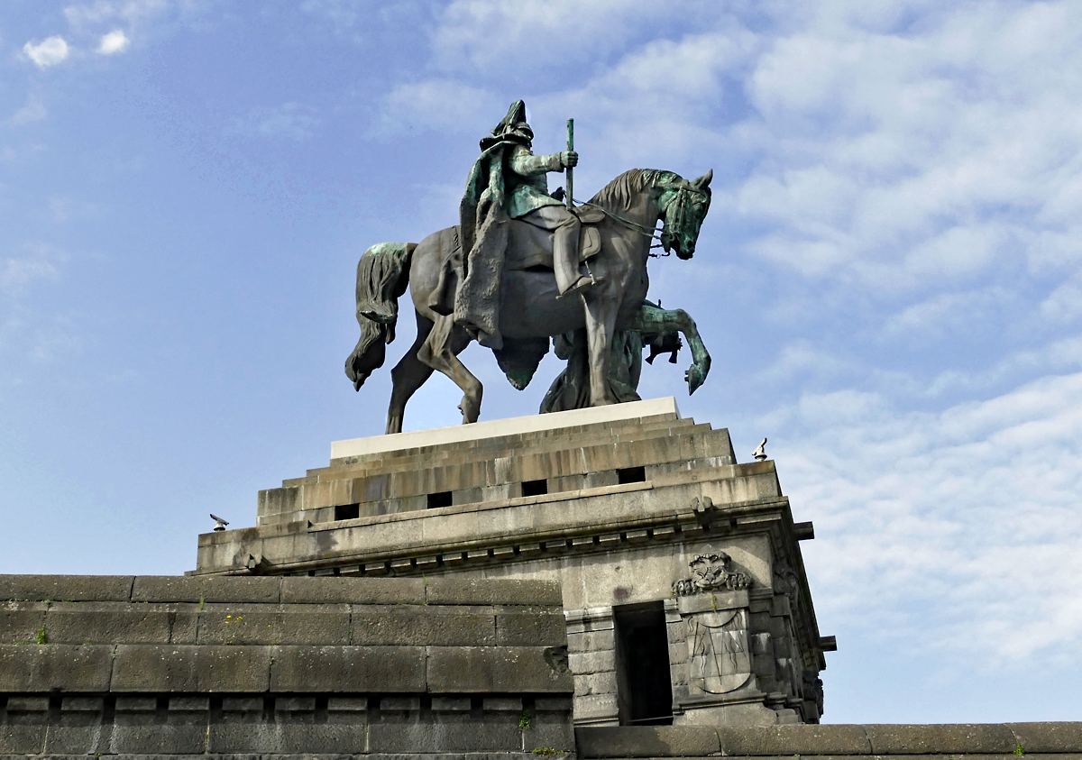 Denkmal Kaiser Wilhelm I am Deutschen Eck in Koblenz - 16.10.2017