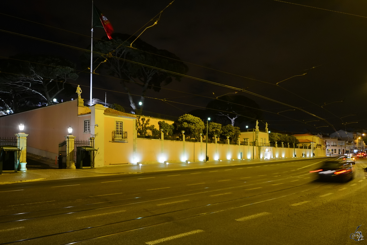 Der 1559 gebaute Nationalpalast von Belém ist heute Sitz des portugiesischen Staatspräsidenten. (Lissabon, Januar 2017)