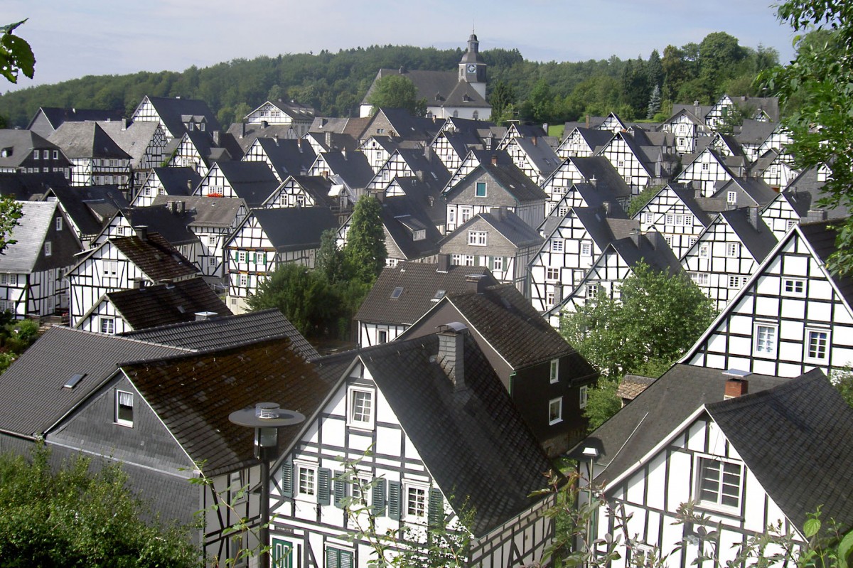Der Alte Flecken, Freudenbergs historischer Stadtkern. Aufnahme: Juli 2005.