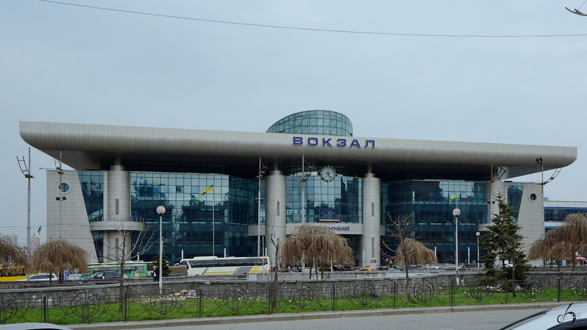 Der Bahnhof Kiew-Passazhirsky Anfang April 2016 in der Ukrainischen Hauptstadt.