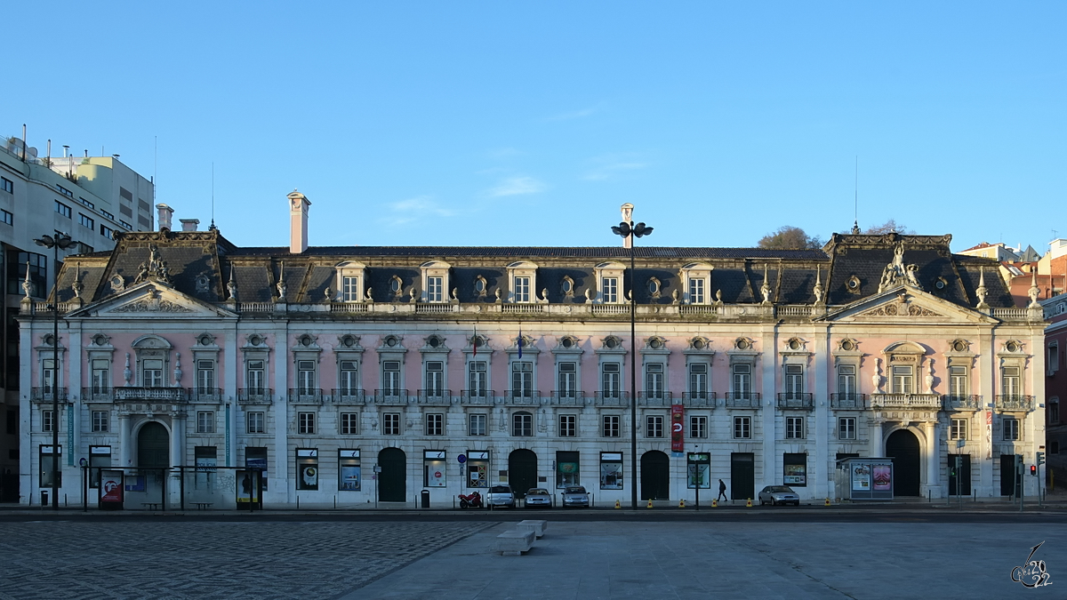 Der barocke Palcio Foz wurde im 18. Jahrhundert erbaut und war unter Diktator Salazar die Propagandazentrale des Landes. (Lissabon, Januar 2017)