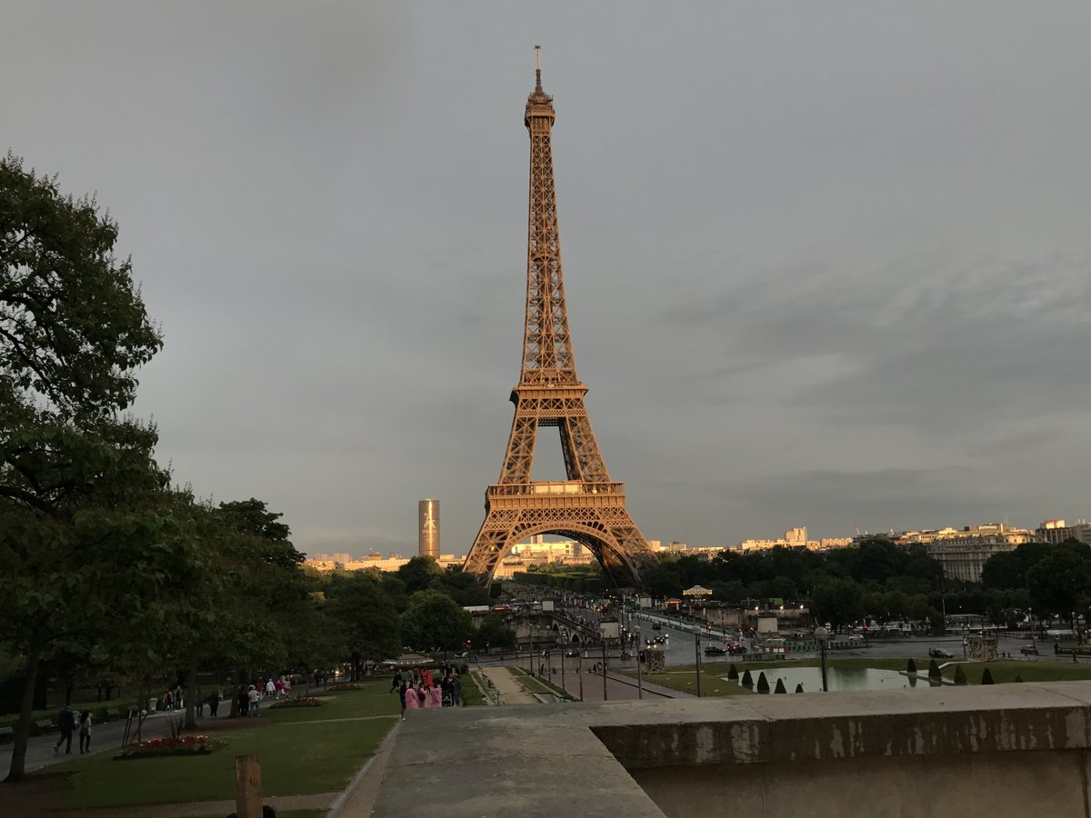 Der Eiffelturm am 2.6.17 vom Place de Trocadero aus fotografiert.