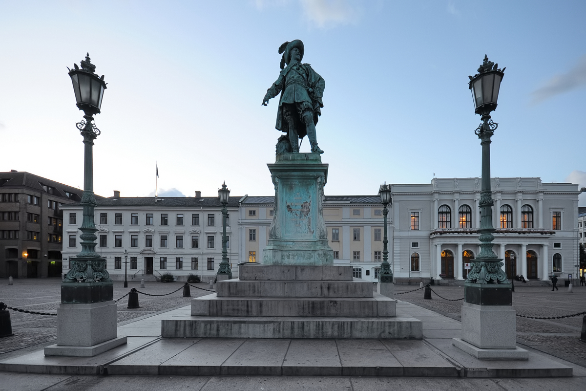 Der Gustav-Adolf-Platz in der Altstadt von Gteborg. (August 2010)