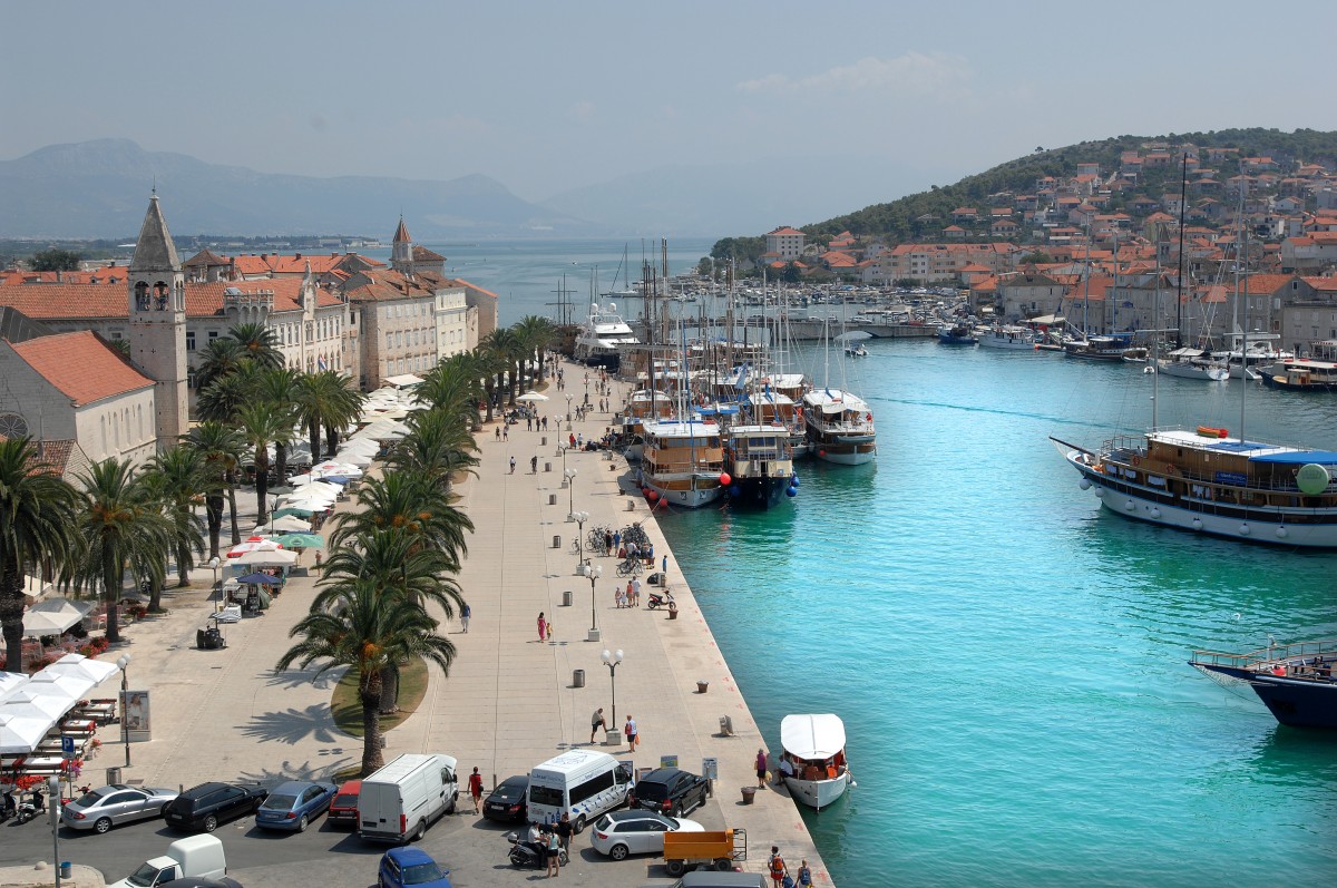 Der Hafen von Trogir - Aufnahmedatum: 17. Juli 2009.