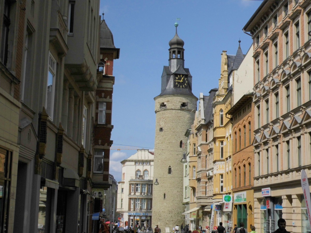 Der Haller Leipziger Turm am 21.08.14