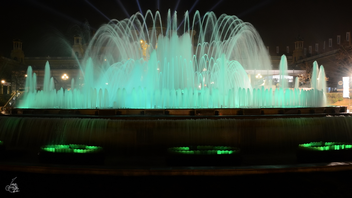 Der Magische Brunnen (Font Mgica de Montjuc) wurde anlsslich der Weltausstellung von 1929 errichtet. (Barcelona, Februar 2012)