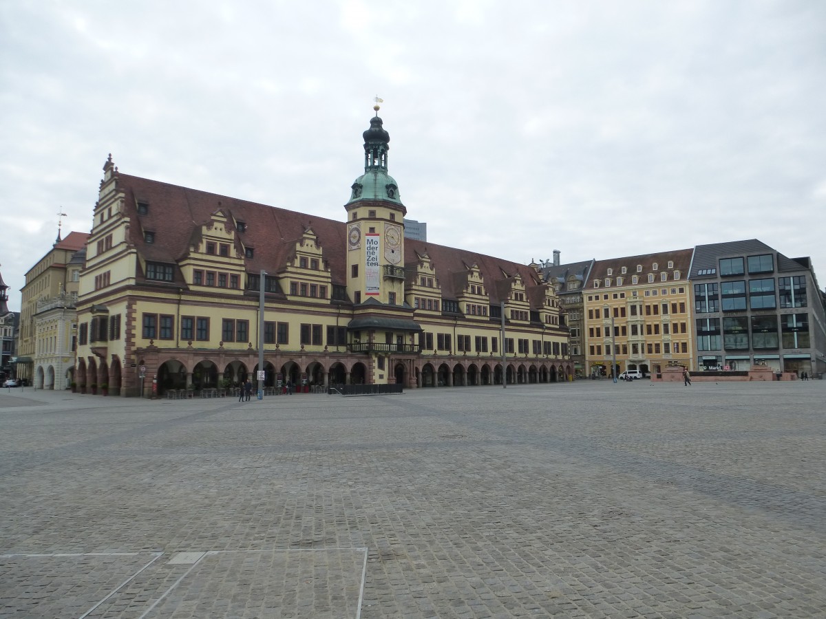 Der Marktplatz in Leipzig, 03.05.2014.