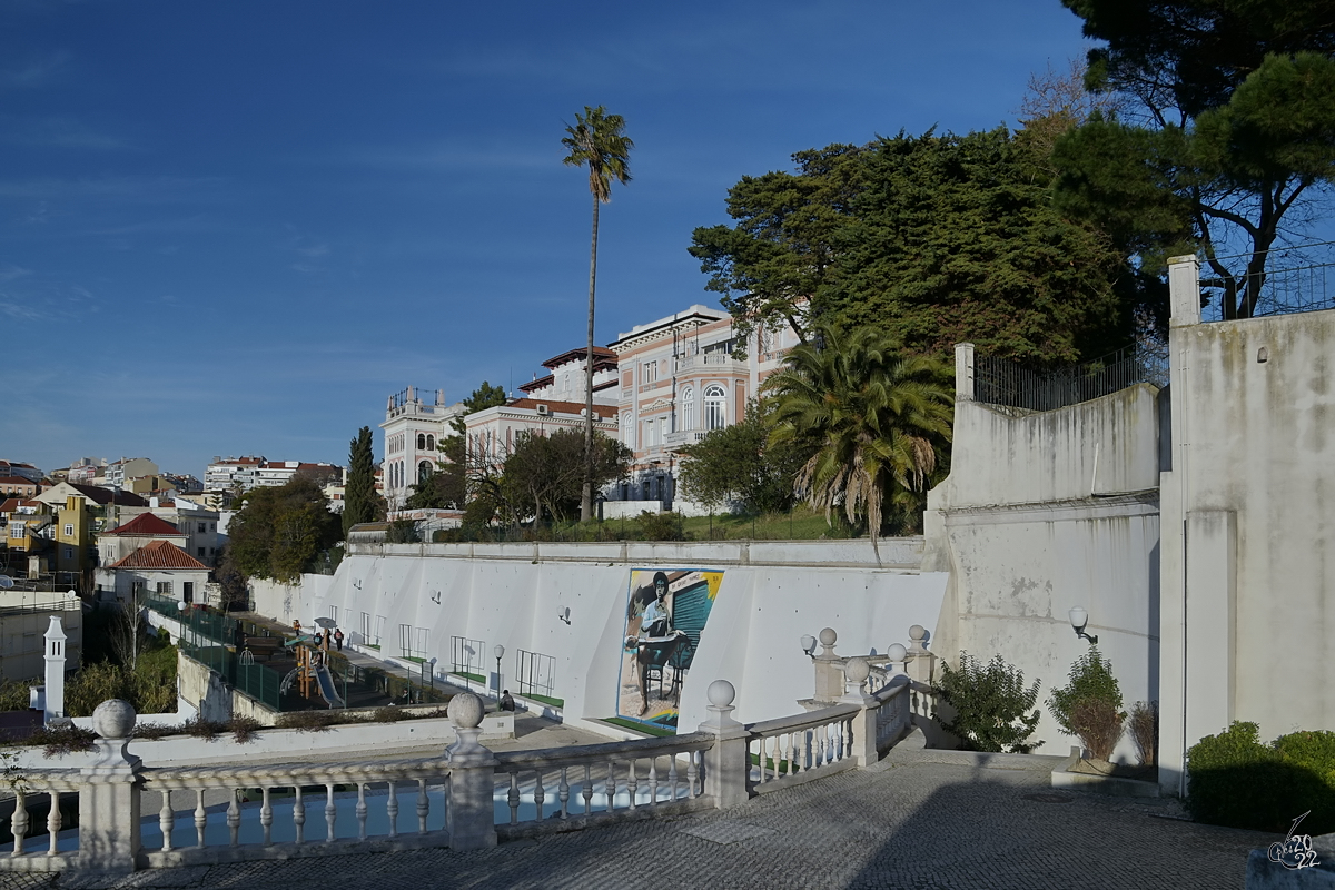 Der Miradouro do Torel ist ein Aussichtspunkt im Torel-Park. (Lissabon, Januar 2017)