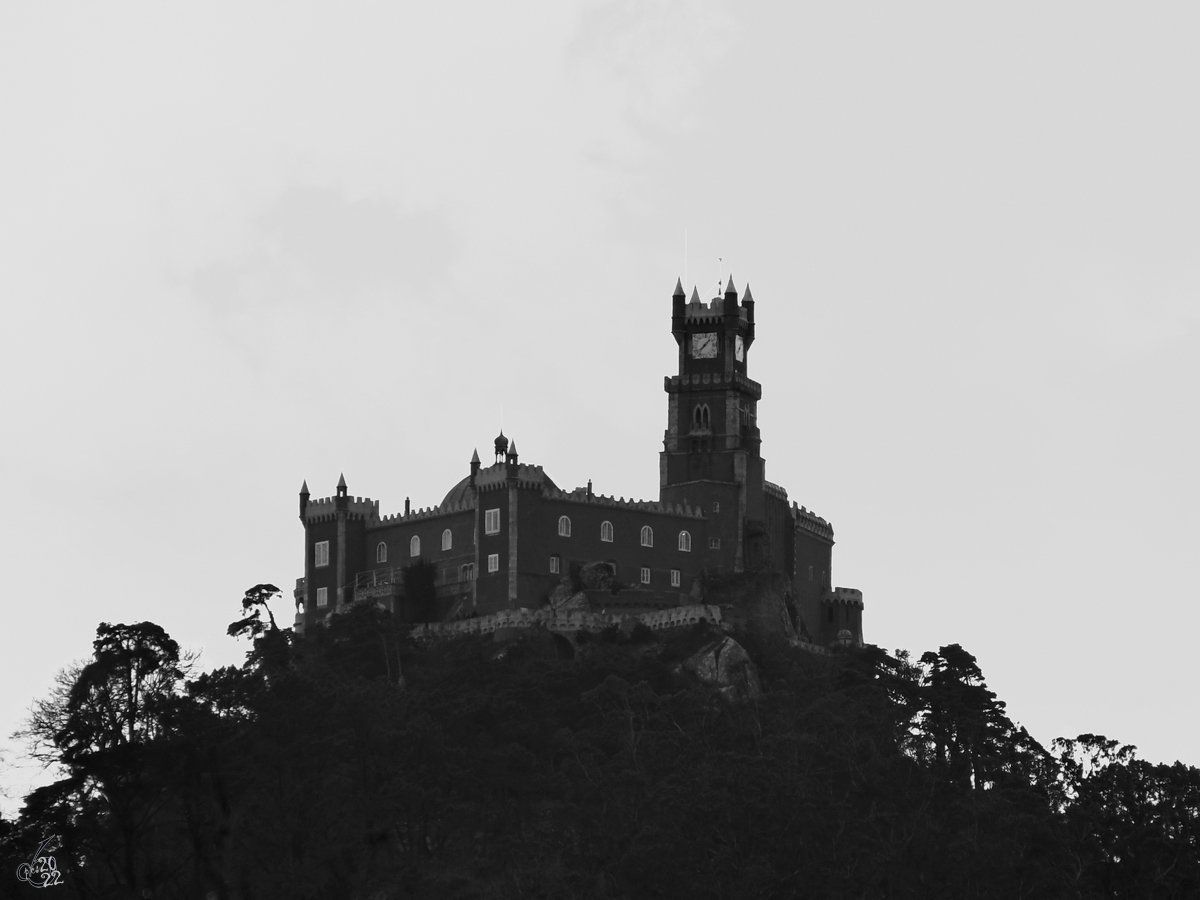 Der Palcio Nacional da Pena befindet sich im portugiesischem Sintra. (Januar 2017)