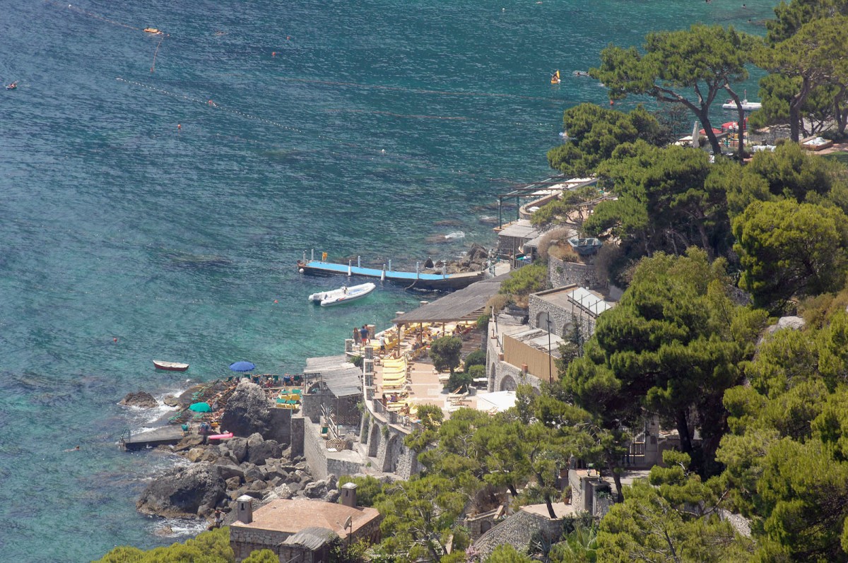 Der südliche Teil der Kleinstadt Capri - Aufnahmedatum: 21. Juli 2011.
