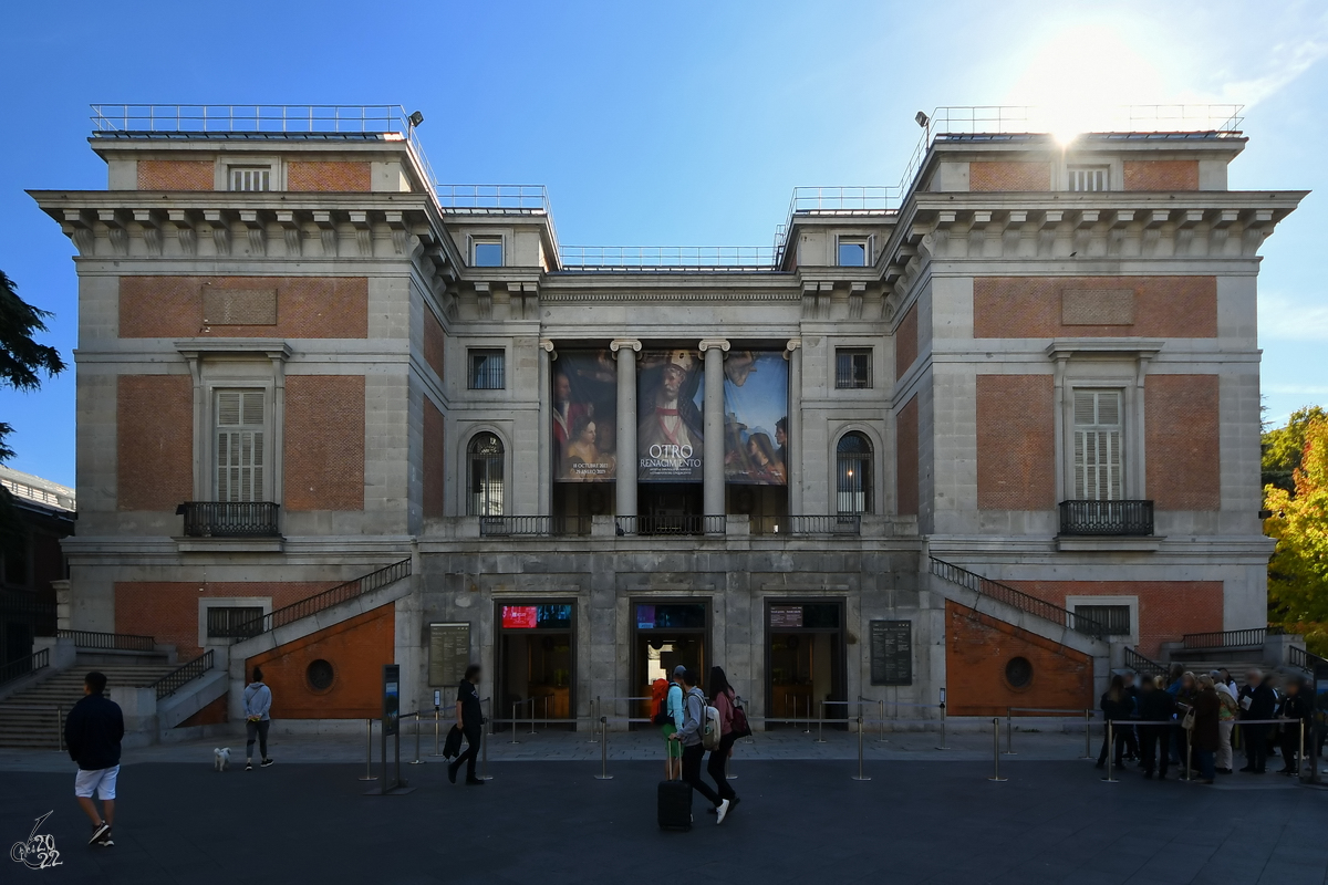 Der westliche Eingang des Museo del Prado, einem der grten und bedeutendsten Kunstmuseen der Welt. (Madrid, November 2022)