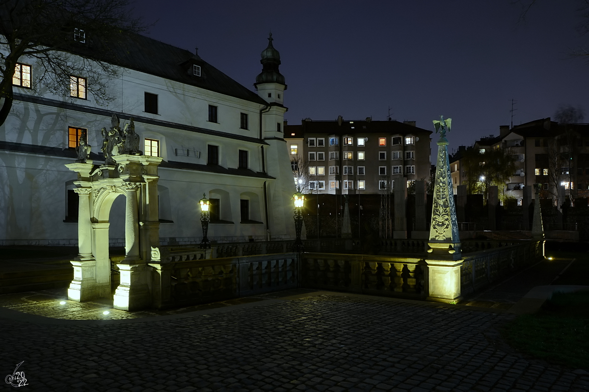 Der Zugang zur heiligen Quelle von St. Stanislaus auf dem Skałkahgel in Krakau. (Mrz 2013)