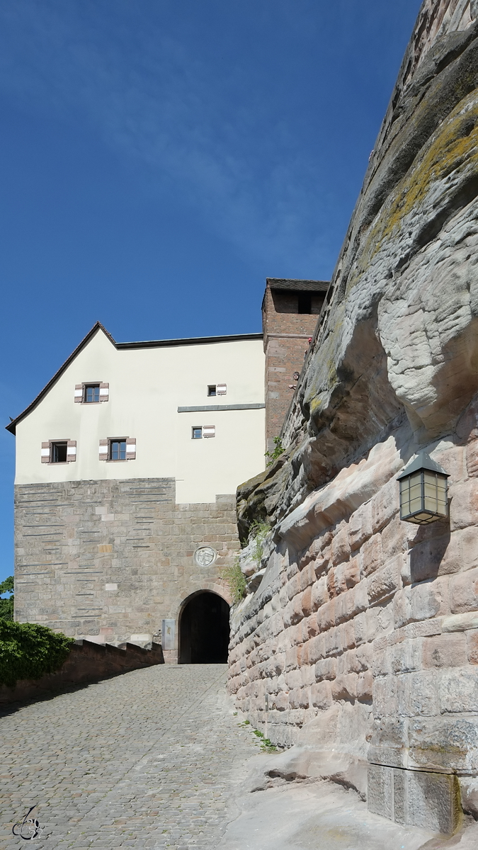 Der Zugang zur der Nrnberger Kaiserburg. (Mai 2017)