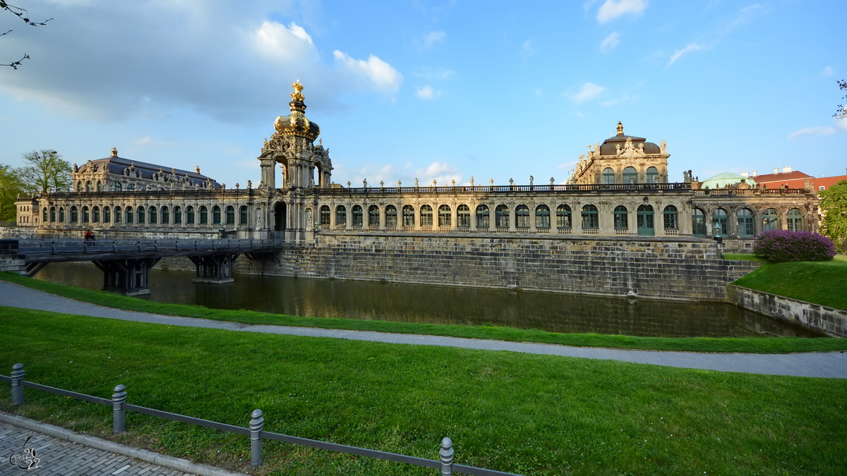 Der Zwinger in Dresden entstand ab 1709 als Orangerie und Garten sowie als reprsentatives Festareal. (April 2014)