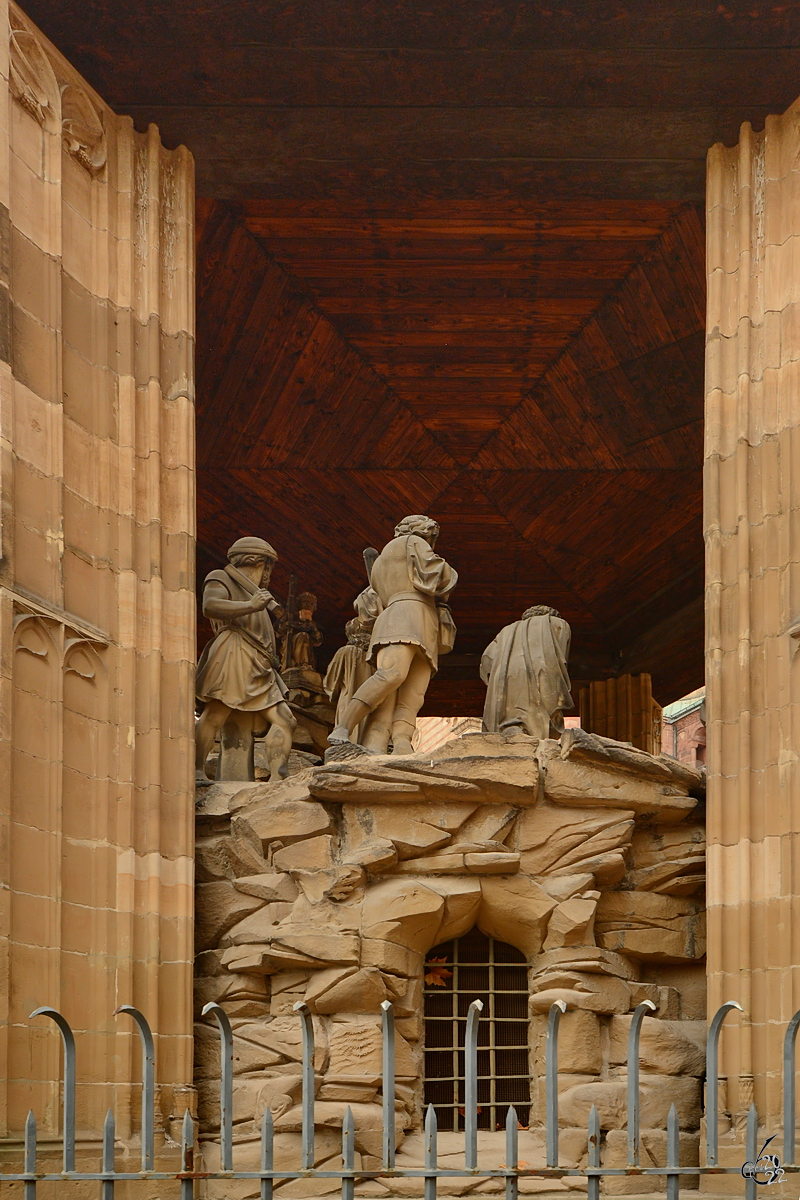 Detailaufnahme des Denkmals  Der lberg  in Speyer. (Dezember 2014)