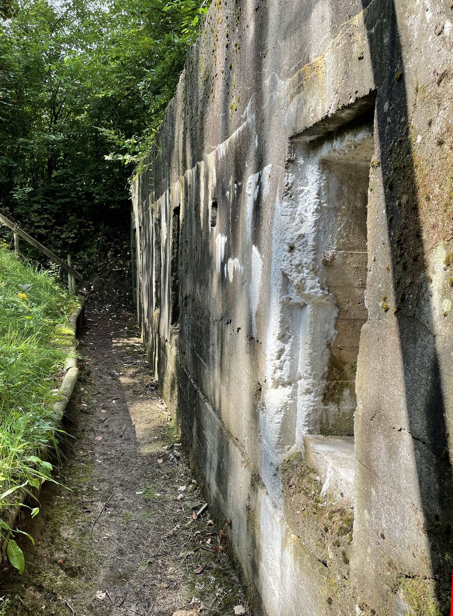 Deutsche Bunker aus dem Zweiten Weltkrieg an der dnischen Westkste sind keine Besonderheiten. Eine andere deutsche Militranlage wird immer strker zur Attraktion: Eine Bunkerkette quer durch Nordschleswig, die im Ersten Weltkrieg britische Truppen aufhalten sollten. Auf dem Bild ist der Bunker Elfriede im Arrild Feriendorf bei Toftlund zu sehen. Aufnhame: 9. August 2021.