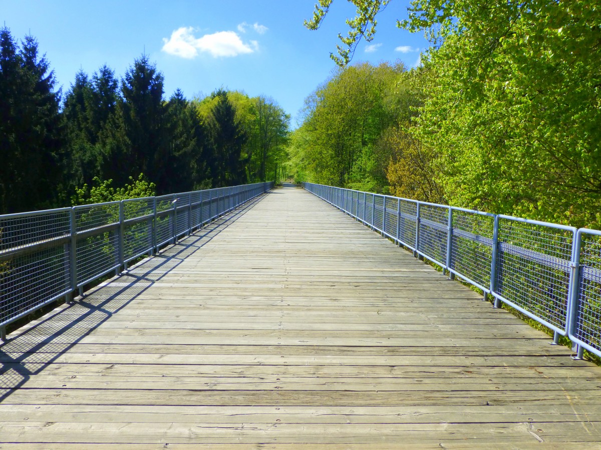 Deutschland, Saarland, Fritz Wunderlich Radweg,  Eiserne Brcke  bei Freisen im Landkreis St Wendel.  16.04.2014