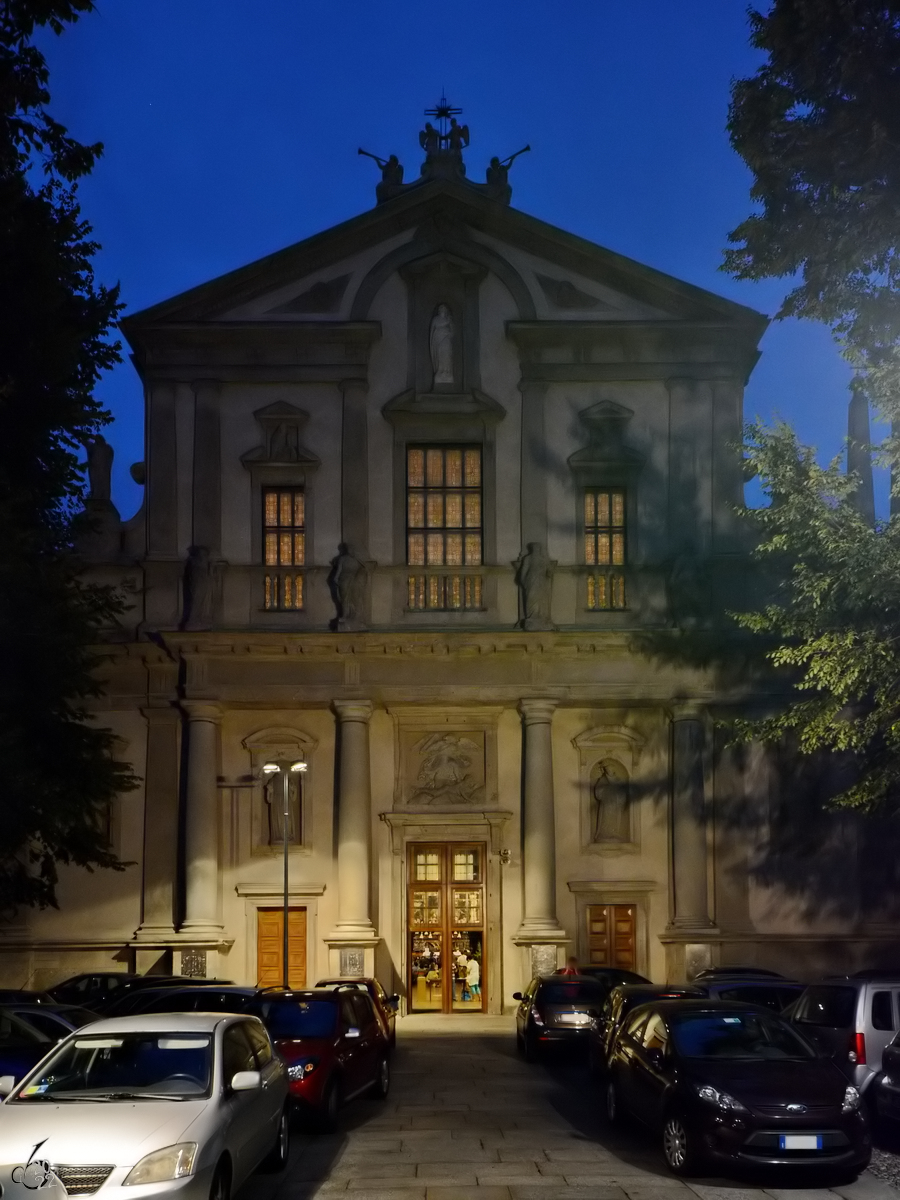 Die von 1552 bis 1630 errichtete Kirche Sant'Angelo ist ein klares Beispiel fr den Barockstil. (Mailand, Juni 2014)
