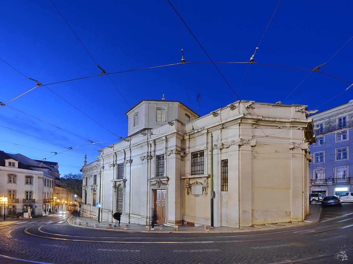 Die im 18. Jahrhundert errichtete Barockkirche St. Antonius (Igreja de Santo Antnio de Lisboa) befindet sich auf dem vermuteten Geburtsort von Antonius von Padua. (Lissabon, Januar 2017)