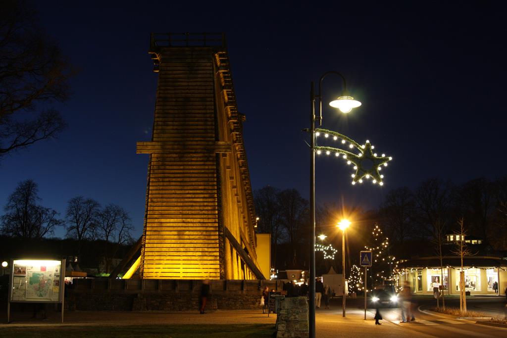 Die alte Saline zur Weihnachtszeit am 4.12.2016 in Bad Rothenfelde.