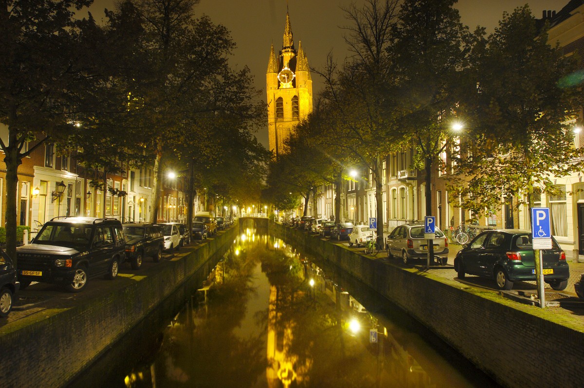 Die Altstadt von Delft. Aufnahmedatum: 18. Oktober 2011.