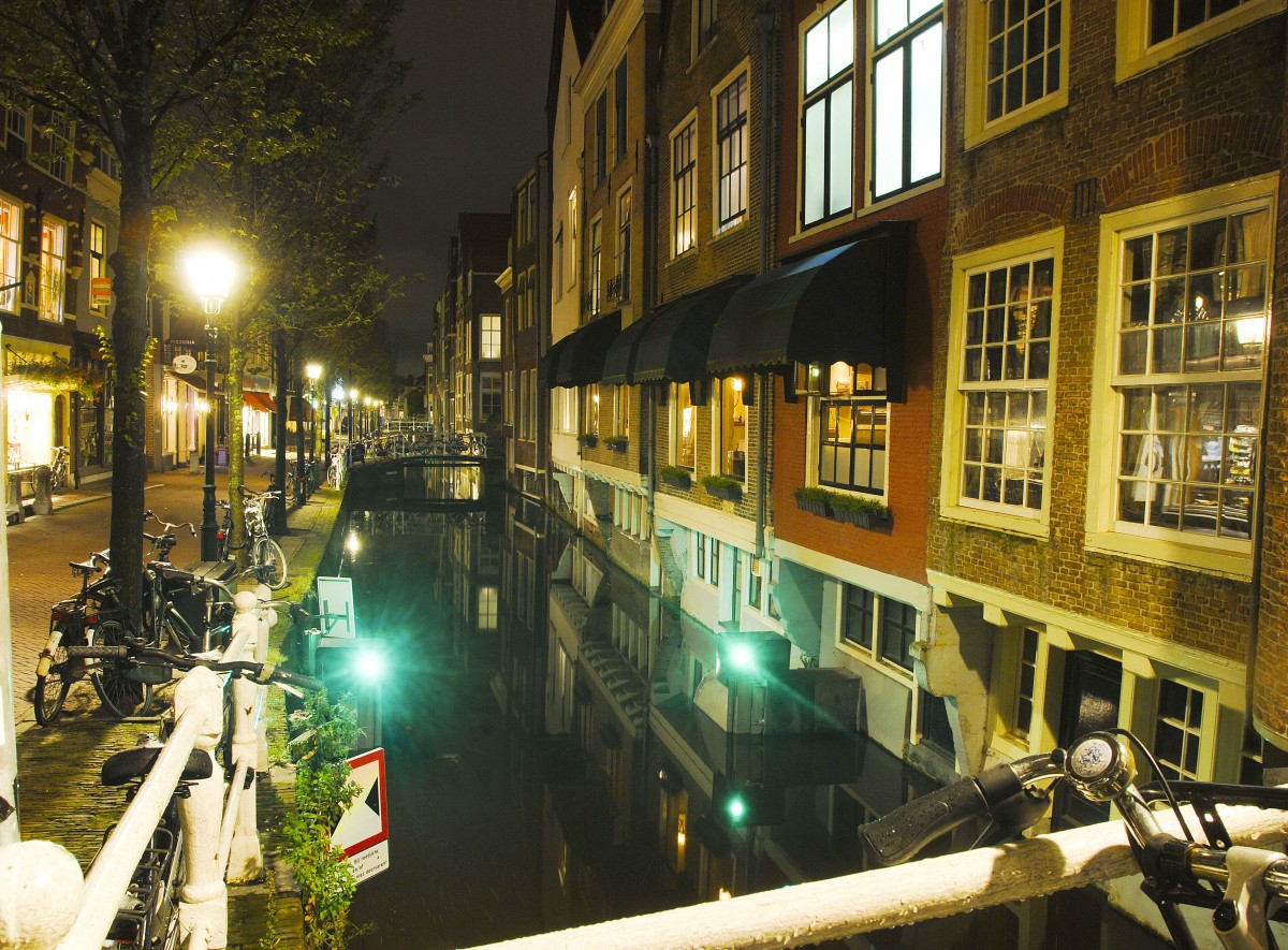 Die Altstadt von Delft. Aufnahmedatum: 18. Oktober 2011.