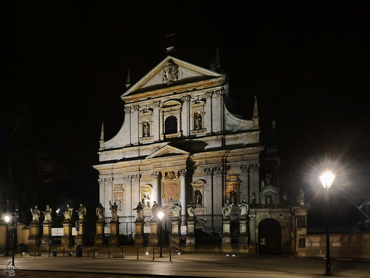 Die im barocken Stil errichtete Peter-und-Paul-Kirche in Krakau entstand in den Jahren von 1597 bis 1635. (Mrz 2014)