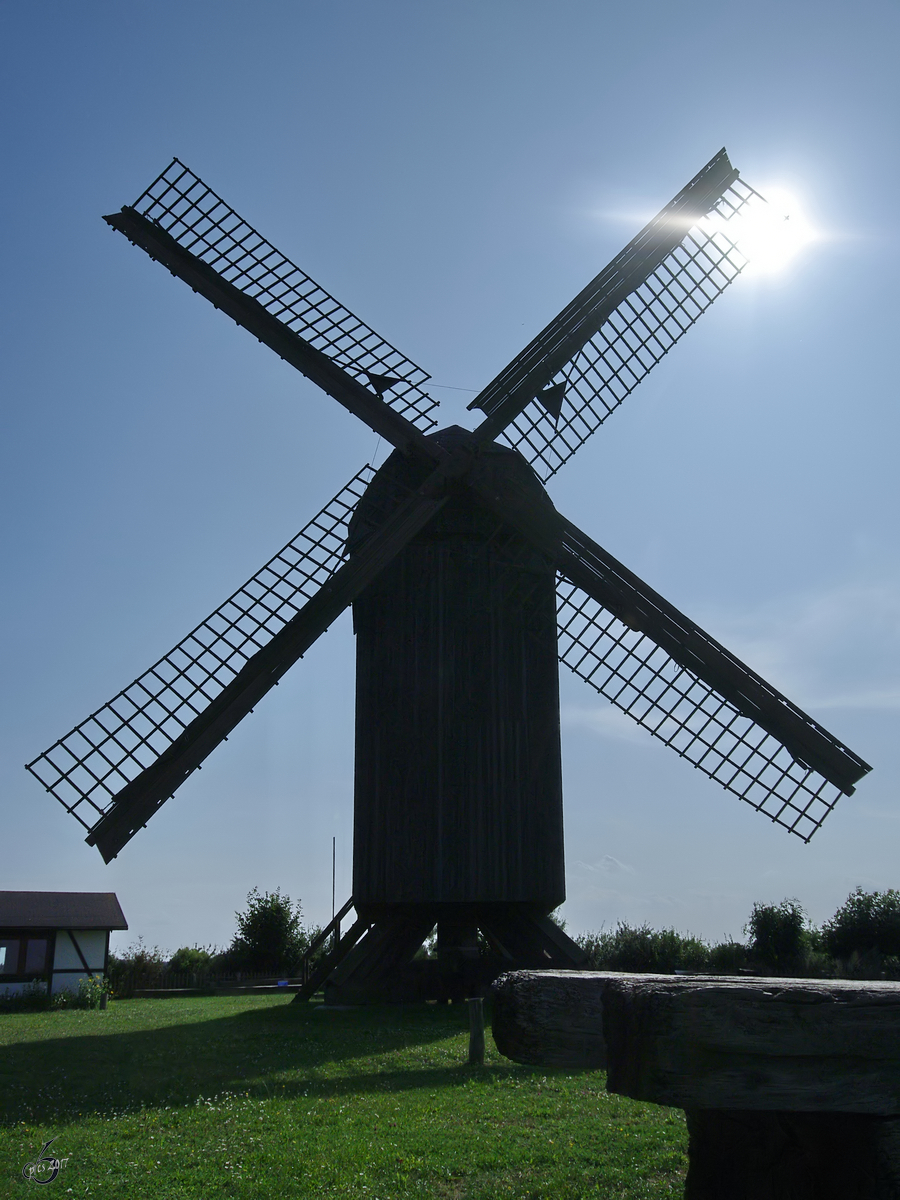 Die Bockwindmhle von 1779 auf der Insel Usedom in der Nhe des Ortes Pudagla. (August 2009)